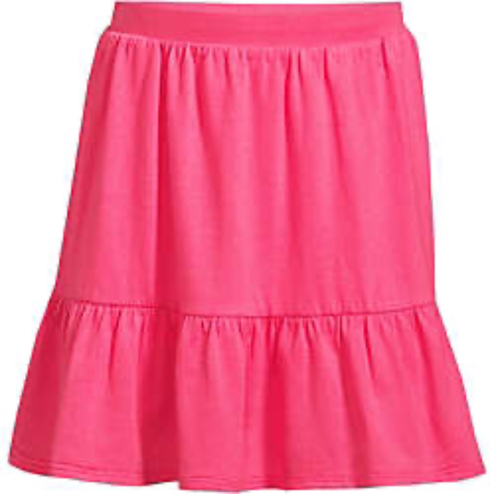 Lands' End Girls Tiered Skort - Hot Pink